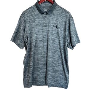 Under Armour Polo Shirt Mens XL Loose Heather Gray The Performance Golf Tennis